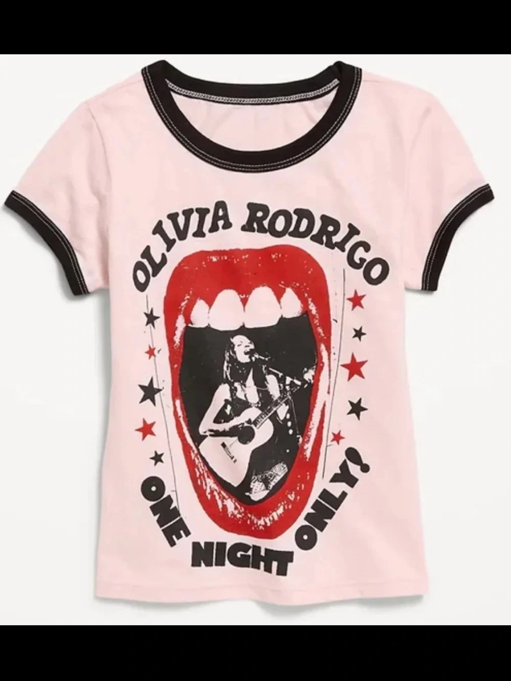NWT Olivia Rodrigo One Night Only Ringer Tee Girls Small (6/7)